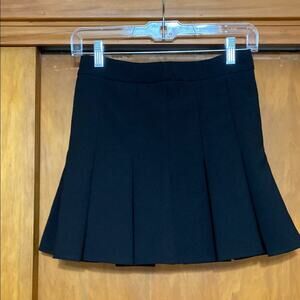 Blue Blush Black Pleated Mini Skirt 15” L Preppy/ Prep School Uniform Skater - S